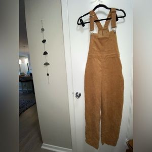 Tan corduroy overalls